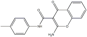 2-amino-N-(4-methylphenyl)-4-oxo-4H-chromene-3-carboxamide CAS#: 885196-41-8
