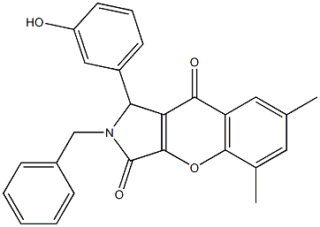 2-benzyl-1-(3-hydroxyphenyl)-5,7-dimethyl-1,2-dihydrochromeno[2,3-c]pyrrole-3,9-dione CAS#: 880399-25-7