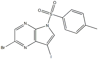 2-bromo-7-iodo-5-tosyl-5H-pyrrolo[2,3-b]pyrazine CAS#: 875781-45-6