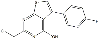 2-(chloromethyl)-5-(4-fluorophenyl)thieno[2,3-d]pyrimidin-4-ol CAS#: 852400-39-6