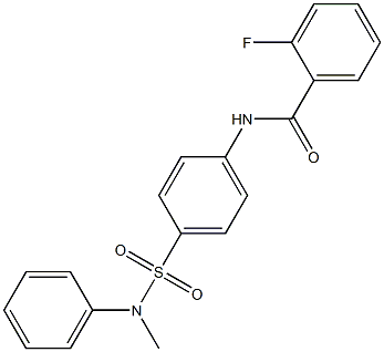 2-fluoro-N-(4-{[methyl(phenyl)amino]sulfonyl}phenyl)benzamide CAS#: 880570-37-6