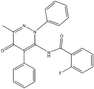 2-fluoro-N-(6-methyl-5-oxo-2,4-diphenyl-2,5-dihydro-3-pyridazinyl)benzamide CAS#: 885169-98-2