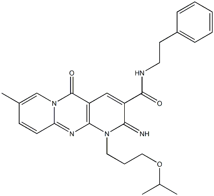 2-imino-1-(3-isopropoxypropyl)-8-methyl-5-oxo-N-(2-phenylethyl)-1,5-dihydro-2H-dipyrido[1,2-a:2,3-d]pyrimidine-3-carboxamide CAS#: 844451-21-4