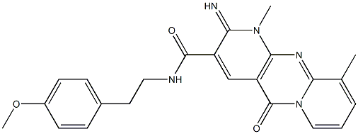2-imino-N-[2-(4-methoxyphenyl)ethyl]-1,10-dimethyl-5-oxo-1,5-dihydro-2H-dipyrido[1,2-a:2',3'-d]pyrimidine-3-carboxamide CAS#: 848204-43-3