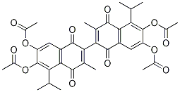 [2,2'-Binaphthalene]-1,1',4,4'-tetrone, 6,6',7,7'-tetrakis(acetyloxy)-1,1',4,4'-tetrahydro-3,3'-diMethyl-5,5'-bis(1-Methylethyl)- CAS#: 886435-01-4