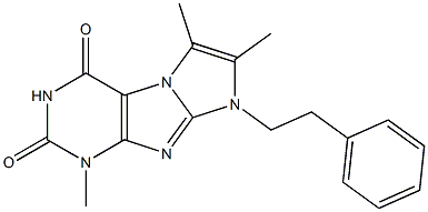 2,3,7-Trimethyl-1-phenethyl-1H,7H-1,3a,5,7,8-pentaaza-cyclopenta[a]indene-4,6-dione CAS#: 879455-65-9