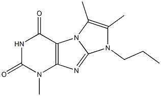 2,3,7-Trimethyl-1-propyl-1H,7H-1,3a,5,7,8-pentaaza-cyclopenta[a]indene-4,6-dione CAS#: 879477-84-6