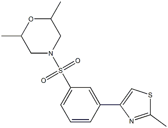 2,6-dimethyl-4-{[3-(2-methyl-1,3-thiazol-4-yl)phenyl]sulfonyl}morpholine CAS#: 847182-37-0