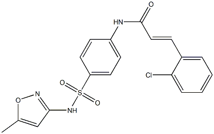 (2E)-3-(2-chlorophenyl)-N-{4-[(5-methyl-1,2-oxazol-3-yl)sulfamoyl]phenyl}prop-2-enamide CAS#: 873307-27-8