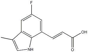 (2E)-3-(5-Fluoro-3-methyl-1H-indol-7-yl)-2-propenoic acid CAS#: 882999-50-0