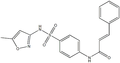 (2E)-N-{4-[(5-methyl-1,2-oxazol-3-yl)sulfamoyl]phenyl}-3-phenylprop-2-enamide CAS#: 873307-15-4
