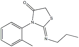 3-(2-Methylphenyl)-2-((Z)-propylimino)thiazolidin-4-one CAS#: 854107-53-2