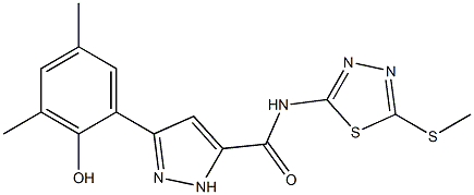 3-(2-hydroxy-3,5-dimethylphenyl)-N-[5-(methylsulfanyl)-1,3,4-thiadiazol-2-yl]-1H-pyrazole-5-carboxamide CAS#: 879451-32-8