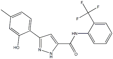 3-(2-hydroxy-4-methylphenyl)-N-[2-(trifluoromethyl)phenyl]-1H-pyrazole-5-carboxamide CAS#: 879565-13-6