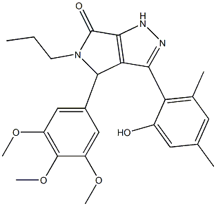 3-(2-hydroxy-4,6-dimethylphenyl)-5-propyl-4-(3,4,5-trimethoxyphenyl)-4,5-dihydropyrrolo[3,4-c]pyrazol-6(1H)-one CAS#: 880398-85-6