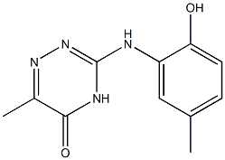 3-(2-hydroxy-5-methylanilino)-6-methyl-1,2,4-triazin-5(4H)-one CAS#: 879856-52-7