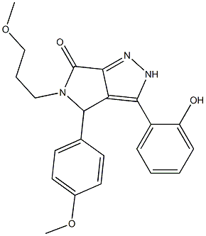 3-(2-hydroxyphenyl)-4-(4-methoxyphenyl)-5-(3-methoxypropyl)-4,5-dihydropyrrolo[3,4-c]pyrazol-6(2H)-one CAS#: 879927-23-8
