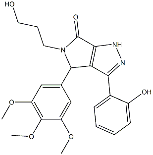 3-(2-hydroxyphenyl)-5-(3-hydroxypropyl)-4-(3,4,5-trimethoxyphenyl)-4,5-dihydropyrrolo[3,4-c]pyrazol-6(1H)-one CAS#: 880398-84-5