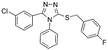 3-(3-CHLOROPHENYL)-5-[(4-FLUOROBENZYL)SULFANYL]-4-PHENYL-4H-1,2,4-TRIAZOLE CAS#: 874792-62-8