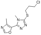 3-[(3-chloropropyl)thio]-4-methyl-5-(4-methyl-1,3-oxazol-5-yl)-4H-1,2,4-triazole CAS#: 863679-31-6