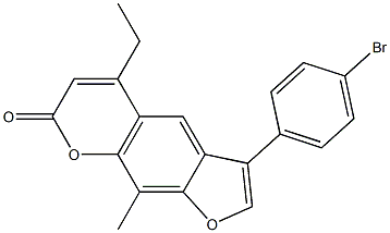 3-(4-bromophenyl)-5-ethyl-9-methylfuro[3,2-g]chromen-7-one CAS#: 858746-50-6