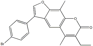 3-(4-bromophenyl)-6-ethyl-5,9-dimethylfuro[3,2-g]chromen-7-one CAS#: 858739-40-9