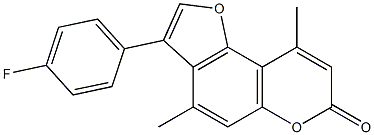 3-(4-fluorophenyl)-4,9-dimethylfuro[2,3-f]chromen-7-one CAS#: 858749-15-2