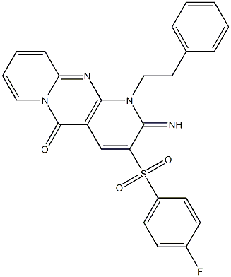 3-[(4-fluorophenyl)sulfonyl]-2-imino-1-(2-phenylethyl)-1,2-dihydro-5H-dipyrido[1,2-a:2,3-d]pyrimidin-5-one CAS#: 853753-34-1