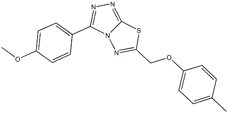 3-(4-methoxyphenyl)-6-[(4-methylphenoxy)methyl][1,2,4]triazolo[3,4-b][1,3,4]thiadiazole CAS#: 850800-31-6