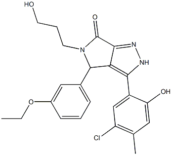 3-(5-chloro-2-hydroxy-4-methylphenyl)-4-(3-ethoxyphenyl)-5-(3-hydroxypropyl)-4,5-dihydropyrrolo[3,4-c]pyrazol-6(2H)-one CAS#: 880394-30-9