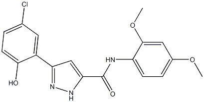 3-(5-chloro-2-hydroxyphenyl)-N-(2,4-dimethoxyphenyl)-1H-pyrazole-5-carboxamide CAS#: 879767-77-8