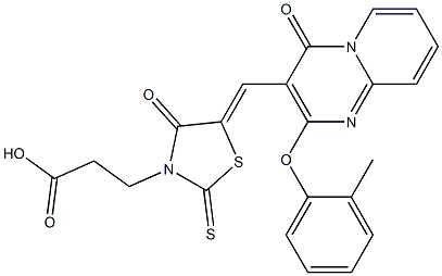 3-[(5Z)-5-{[2-(2-methylphenoxy)-4-oxo-4H-pyrido[1,2-a]pyrimidin-3-yl]methylidene}-4-oxo-2-thioxo-1,3-thiazolidin-3-yl]propanoic acid CAS#: 844858-61-3