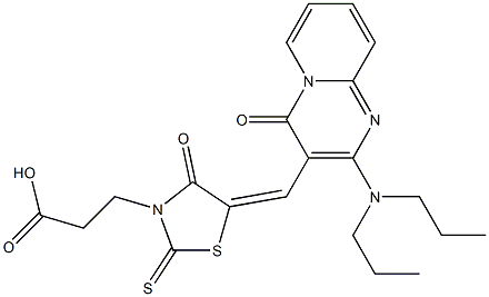 3-[(5Z)-5-{[2-(dipropylamino)-4-oxo-4H-pyrido[1,2-a]pyrimidin-3-yl]methylidene}-4-oxo-2-thioxo-1,3-thiazolidin-3-yl]propanoic acid CAS#: 842977-83-7