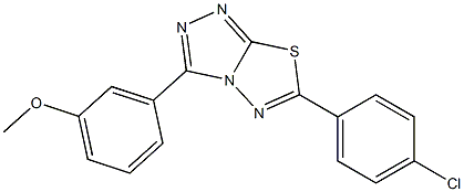 3-[6-(4-chlorophenyl)[1,2,4]triazolo[3,4-b][1,3,4]thiadiazol-3-yl]phenyl methyl ether CAS#: 843630-44-4