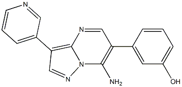 3-(7-amino-3-(pyridin-3-yl)pyrazolo[1,5-a]pyrimidin-6-yl)phenol CAS#: 861249-77-6