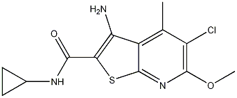 3-AMINO-5-CHLORO-N-CYCLOPROPYL-6-METHOXY-4-METHYLTHIENO[2,3-B]PYRIDINE-2-CARBOXAMIDE CAS#: 886047-13-8