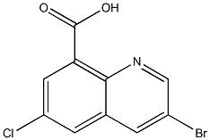 3-BroMo-6-chloroquinoline-8-carboxylic acid CAS#: 860206-90-2