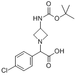 (3-TERT-BUTOXYCARBONYLAMINO-AZETIDIN-1-YL)-(4-CHLORO-PHENYL)-ACETIC ACID CAS#: 887594-68-5