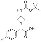 (3-TERT-BUTOXYCARBONYLAMINO-AZETIDIN-1-YL)-(4-FLUORO-PHENYL)-ACETIC ACID CAS#: 887594-57-2