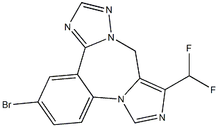 3-broMo-10-(difluoroMethyl)-9H-benzo[f]iMidazo[1,5-a][1,2,4]triazolo[1,5-d][1,4]diazepine CAS#: 883093-10-5