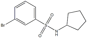 3-bromo-N-cyclopentylbenzenesulfonamide CAS#: 876681-09-3