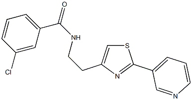 3-chloro-N-(2-(2-(pyridin-3-yl)thiazol-4-yl)ethyl)benzamide CAS#: 863513-26-2