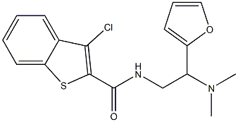 3-chloro-N-[2-(dimethylamino)-2-(2-furyl)ethyl]-1-benzothiophene-2-carboxamide CAS#: 851892-75-6