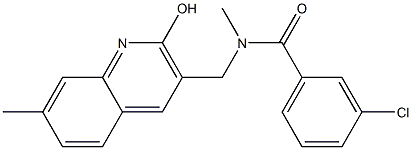 3-chloro-N-[(2-hydroxy-7-methylquinolin-3-yl)methyl]-N-methylbenzamide CAS#: 876721-39-0