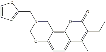 3-ethyl-9-(furan-2-ylmethyl)-4-methyl-8,10-dihydropyrano[2,3-f][1,3]benzoxazin-2-one CAS#: 846064-18-4