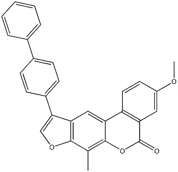 3-methoxy-7-methyl-10-(4-phenylphenyl)-[1]benzofuro[6,5-c]isochromen-5-one CAS#: 858746-54-0