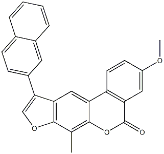3-methoxy-7-methyl-10-naphthalen-2-yl-[1]benzofuro[6,5-c]isochromen-5-one CAS#: 858746-30-2