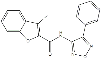 3-methyl-N-(4-phenyl-1,2,5-oxadiazol-3-yl)-1-benzofuran-2-carboxamide CAS#: 879576-48-4