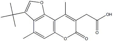 (3-tert-Butyl-4,9-dimethyl-7-oxo-7H-furo[2,3-f]chromen-8-yl)-acetic acid CAS#: 853892-50-9