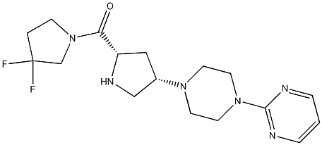 (3,3-Difluoropyrrolidin-1-yl)[(2S,4S)-4-[4-(pyrimidin-2-yl)piperazin-1-yl]pyrrolidin-2-yl]methanone CAS#: 869490-23-3